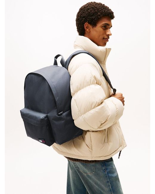 Tommy Hilfiger Blue Essential Textile Dome Backpack for men