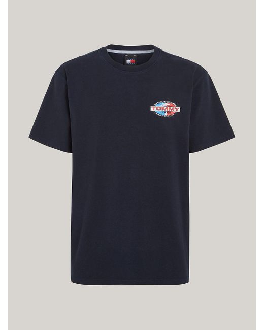 Tommy Hilfiger Blue Archive Palm Tree Back Logo T-shirt for men