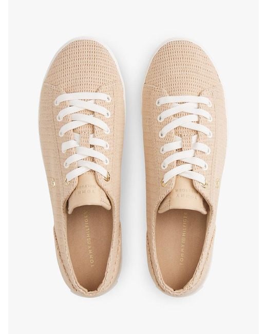 Tommy Hilfiger Natural Th Monogram Textured Trainers