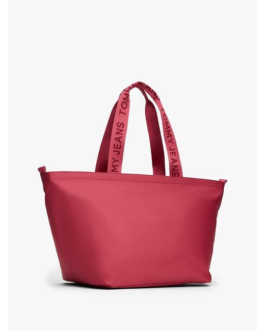 Tommy Hilfiger Pink Essential Repeat Logo Tote Bag