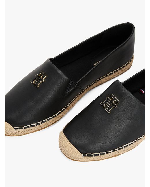 Espadrilles En Cuir Tommy Hilfiger en coloris White