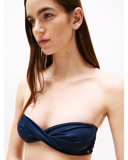 Tommy Hilfiger Natural Twist Detail Bandeau Bikini Top
