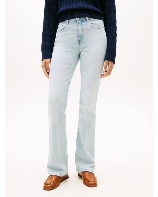 Tommy Hilfiger Blue Faded Mid Rise Bootcut Jeans