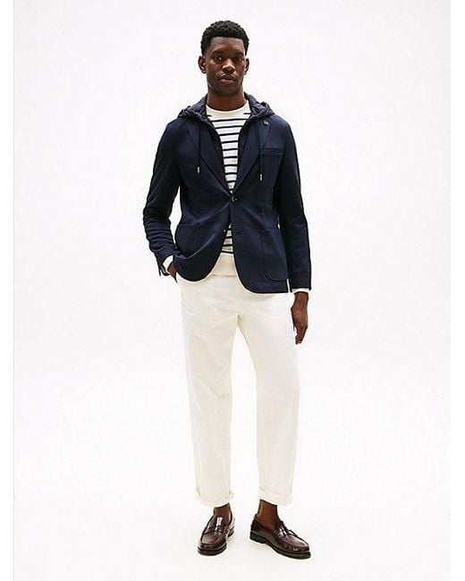 Tommy Hilfiger Smart Casual Performance Sakko Mit Kapuze in Blue für Herren