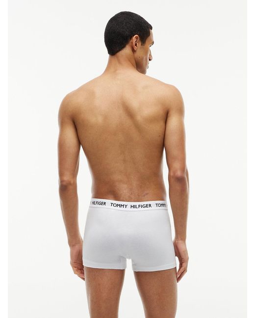 Tommy Hilfiger Blue 3-Pack Heritage Logo Waistband Trunks for men