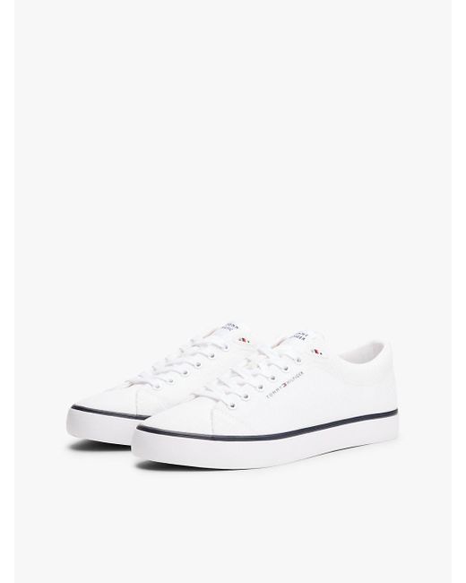 Baskets En Maille À Drapeau Brodé Tommy Hilfiger pour homme en coloris White