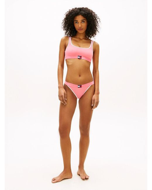 Tommy Hilfiger Orange Heritage Logo Cheeky Bikini Bottoms