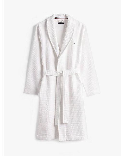 Albornoz Th Original Con Textura Gofrada Tommy Hilfiger de hombre de color White