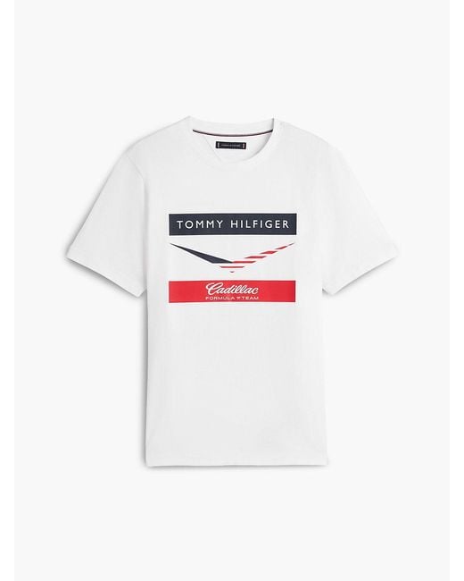 Tommy Hilfiger White Th X Cadillac Formula 1® Team Chevron T-shirt for men