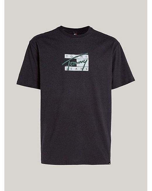 Tommy Hilfiger T-Shirt mit Rundhalsausschnitt und Logo in Blue für Herren