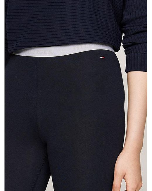 Tommy Hilfiger Hilfiger Monotype Legging Met Logotailleband in het Blue