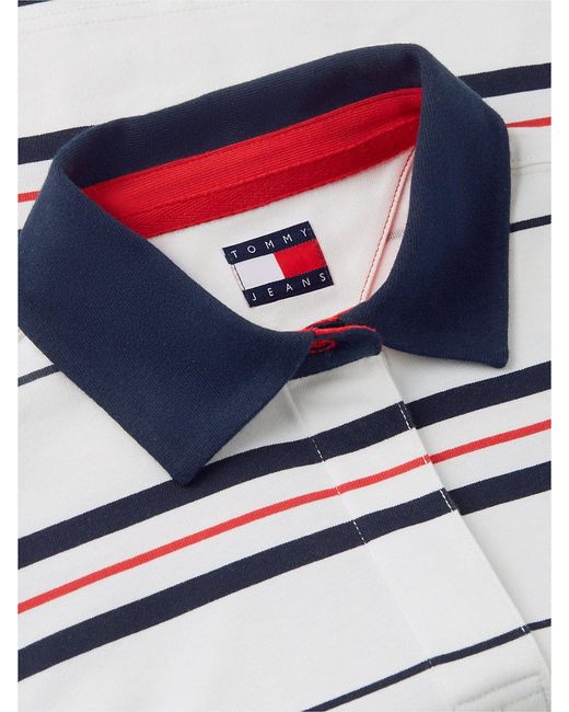 Tommy Hilfiger White Repeat Logo Relaxed Rugby Shirt
