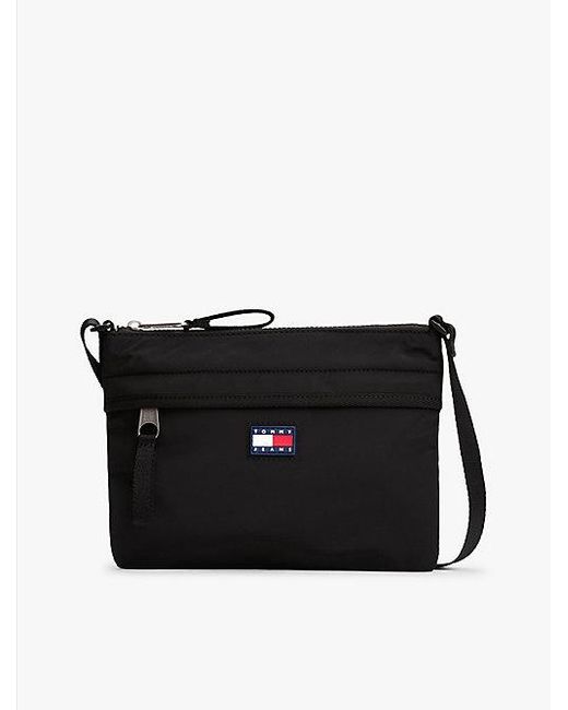 Tommy Hilfiger Crossbodytas Met Rubberen Logo in het Black voor heren