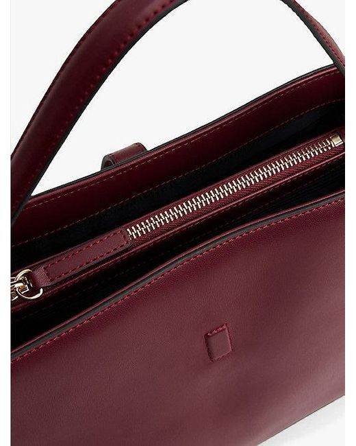 Tommy Hilfiger Purple Crossbody-Satchel Mit Th-Monogramm