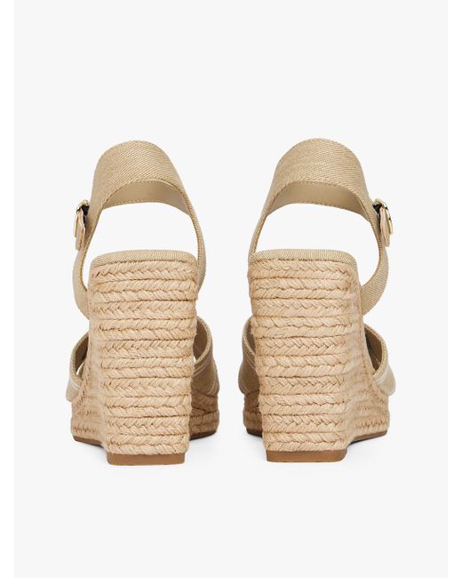 Sandali Espadrillas Con Zeppa di Tommy Hilfiger in Natural