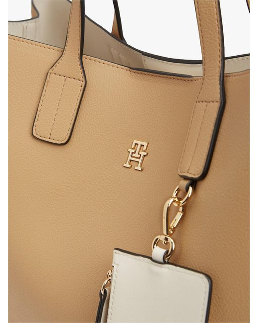 Tommy Hilfiger Natural Hilfiger Icon Pebble Grain Satchel