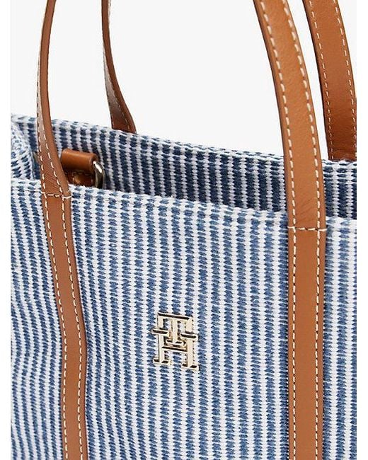 Tommy Hilfiger Blue Th Monogram Crossbody-Strand-Tote