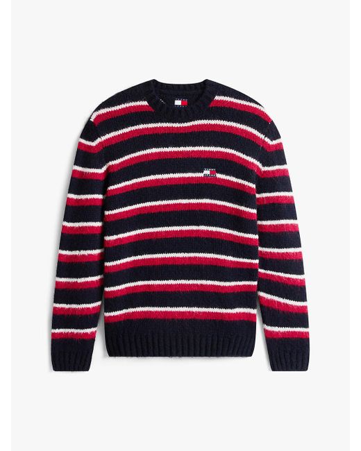 Pullover Con Distintivo Tommy di Tommy Hilfiger in Red da Uomo