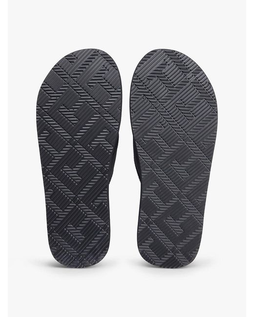 Tommy Hilfiger White Jacquard Logo Flip-Flops for men