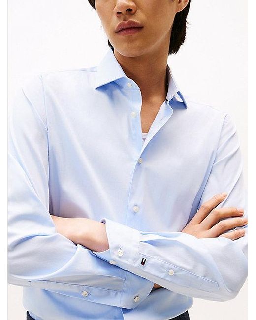 Tommy Hilfiger Smart Casual Th Flex Slim Fit Hemd in White für Herren