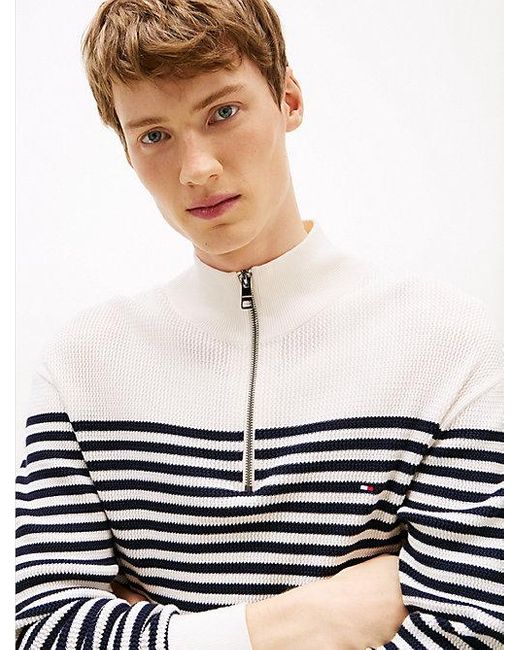 Jersey Texturizado Con Cremallera Tommy Hilfiger de hombre de color Multicolor