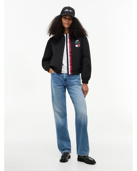 Tommy Hilfiger Blue Th X Cadillac Formula 1 Team Logo Coach Jacket