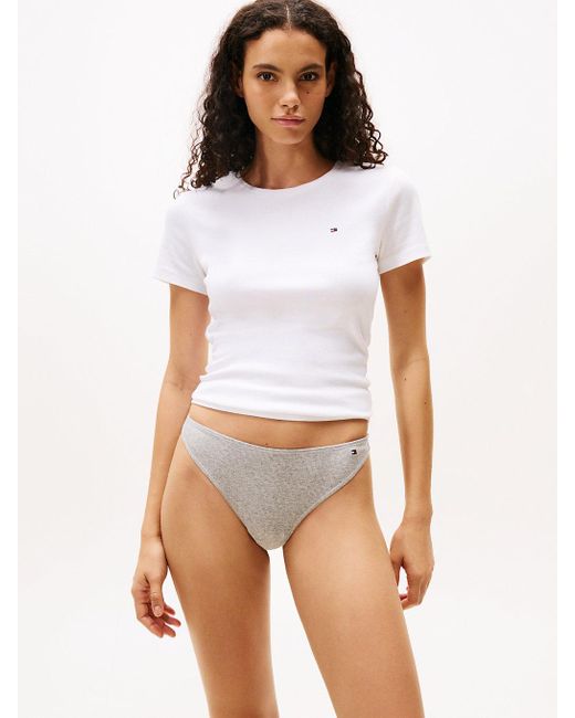 Lot De 3 Strings À Fil Métallisé Tommy Hilfiger en coloris Black