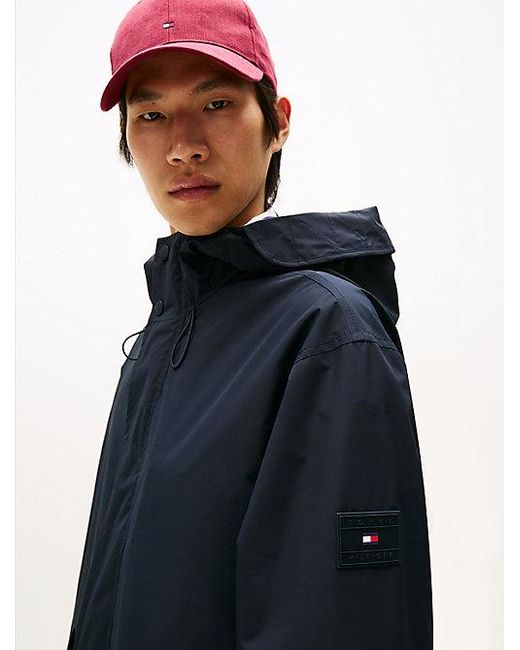 Tommy Hilfiger Verstaubarer Wasserabweisender Oversize-Parka in Blue für Herren
