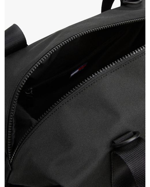 Borsone Con Trama A Rombi, Logo E Tracolla di Tommy Hilfiger in Black da Uomo