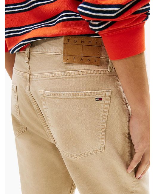 Tommy Hilfiger Red Ryan Washed Slim Straight Leg Jeans for men