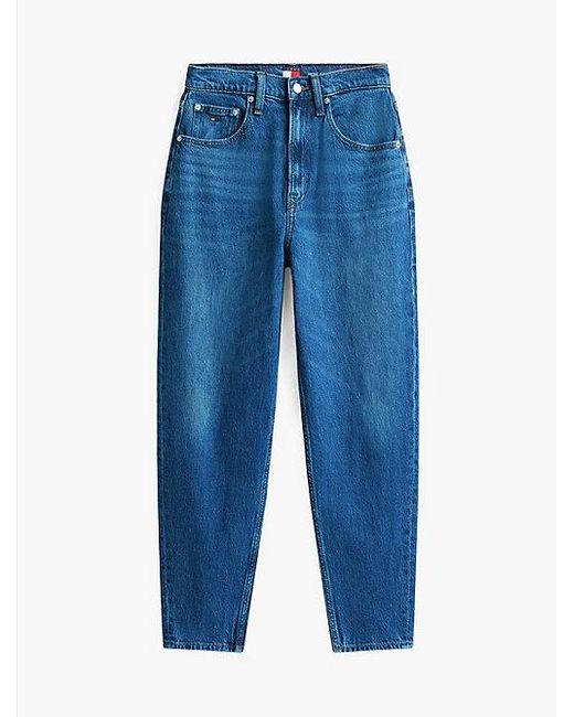 Tommy Hilfiger Ultra High Rise Mom Jeans Met Tapered Fit in het Blue