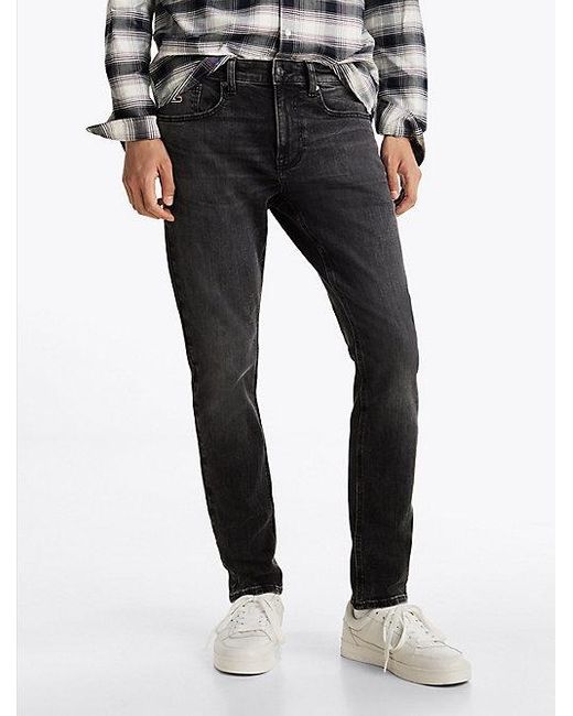 Tommy Hilfiger Austin Zwarte Slim Tapered Jeans in het Black voor heren