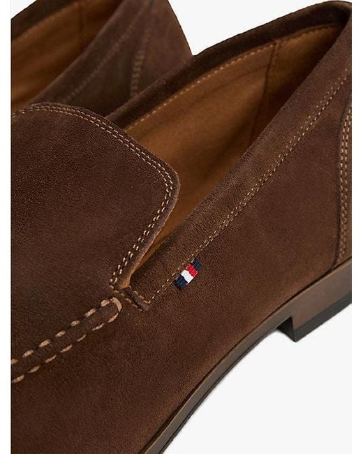 Tommy Hilfiger Loafer Aus Wildleder Mit Flexibler Sohle in Brown für Herren