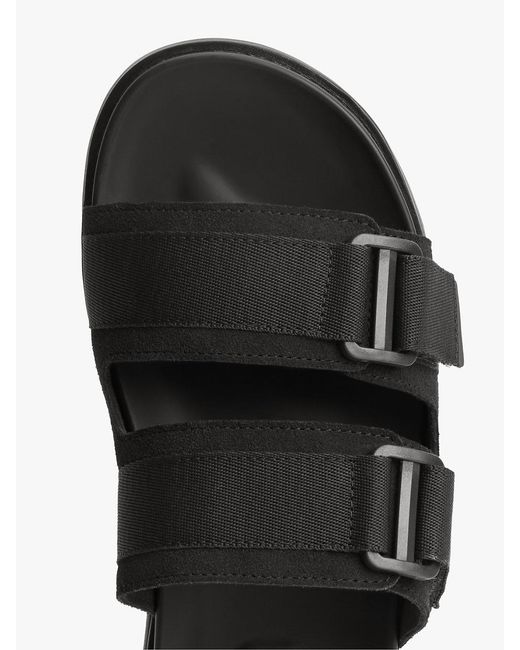 Tommy Hilfiger White Webbing Strap Buckle Suede Sandals for men