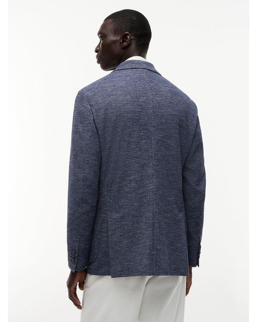 Tommy Hilfiger Blue Th Flex Regular Fit Jersey Single Breasted Blazer for men