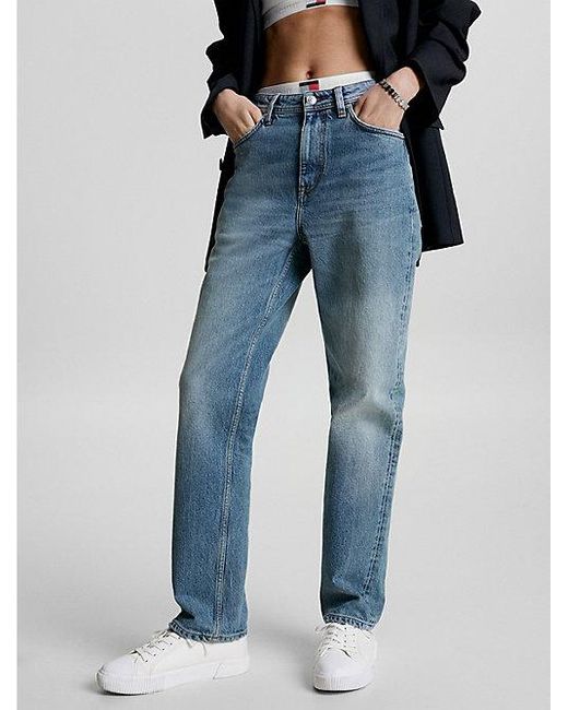 Tommy Hilfiger X Shawn Mendes High Rise Straight Jeans in het Blauw | Lyst  NL