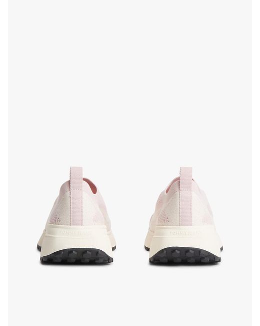 Tommy Hilfiger Natural Logo Knit Cleat Slip-On Trainers
