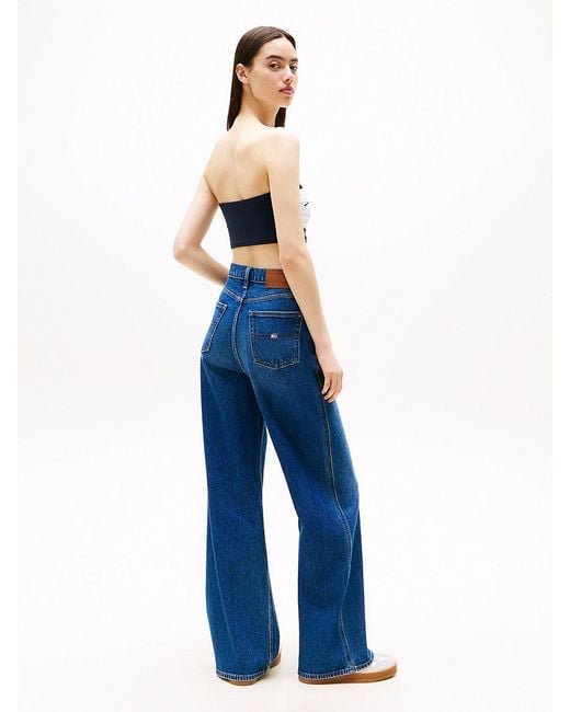 Tommy Hilfiger Blue Heritage Logo Colour-blocked Bandeau