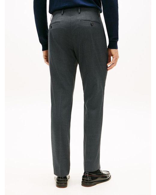 Tommy Hilfiger Blue Textured Wool Blend Suit for men