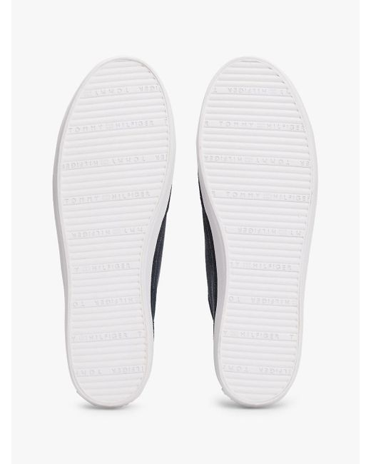 Baskets Vulcanisées Washed Canvas Basses Tommy Hilfiger en coloris Blue
