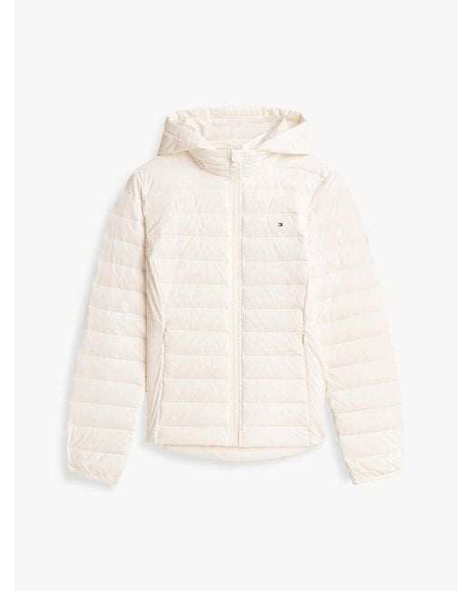 Tommy Hilfiger Blue Lightweight Slim Water Repellent Down Jacket