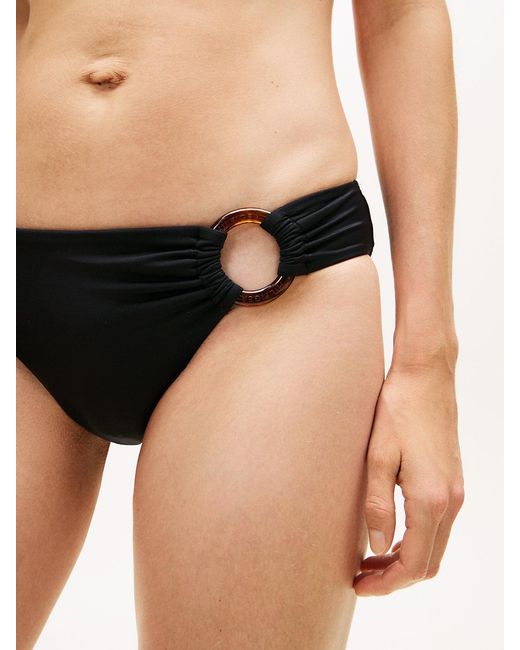 Tommy Hilfiger Natural Tortoiseshell Ring Slim Bikini Bottoms