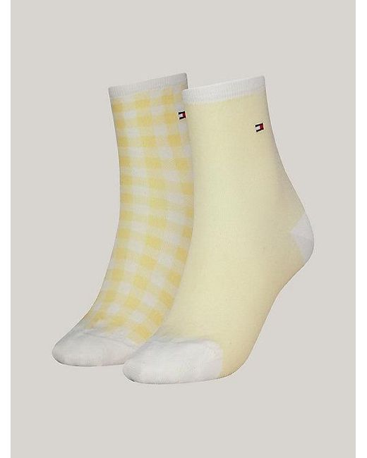 Pack de 2 pares de calcetines cortos Tommy Hilfiger de color Metallic