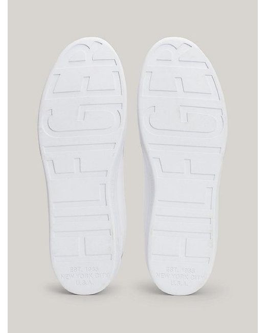 Zapatillas cupsole con talón a contraste Tommy Hilfiger de hombre de color White