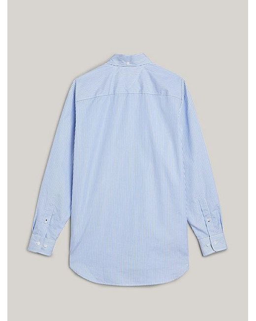 Tommy Hilfiger Archive Boyfriend Overhemd Met Embleem in het Blue