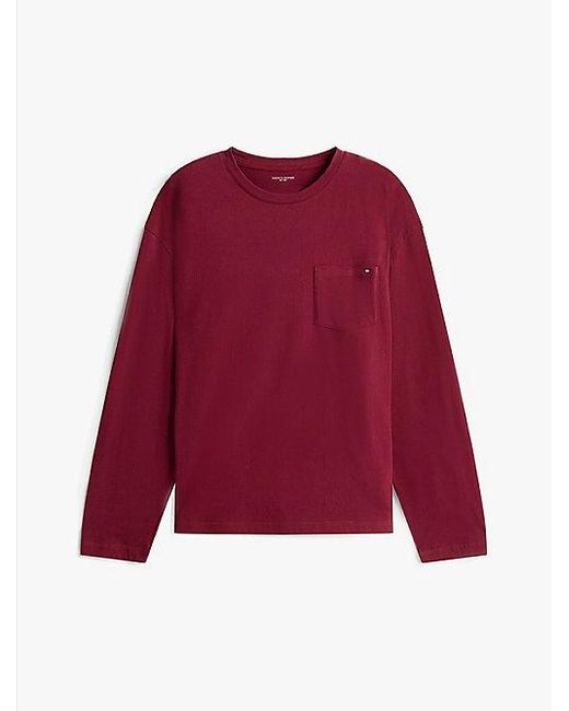 Tommy Hilfiger Original Lounge-Langarmshirt in Red für Herren