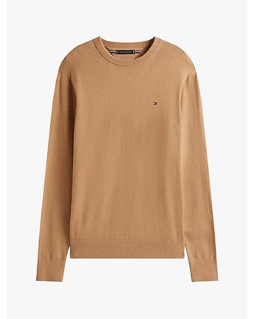 Tommy Hilfiger Trui Met Ronde Hals En Kasjmier in het Blue voor heren