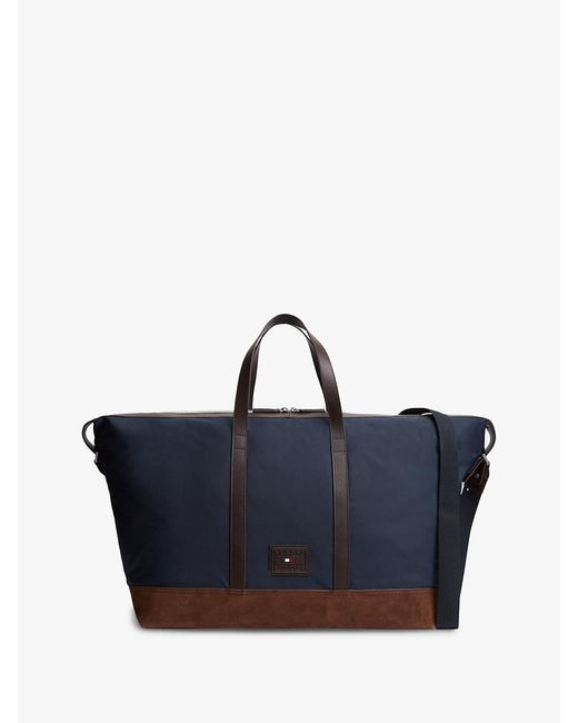 Tommy Hilfiger Blue Heritage Logo Patch Duffel Bag for men