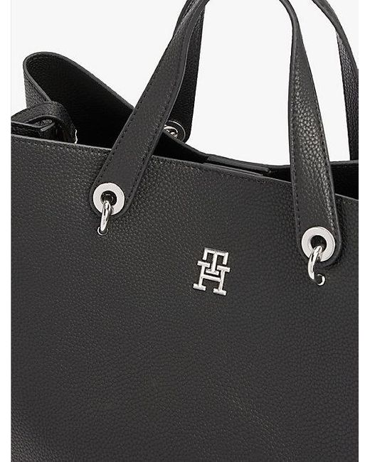 Tommy Hilfiger Handtas Met Th-Embleem in het Black