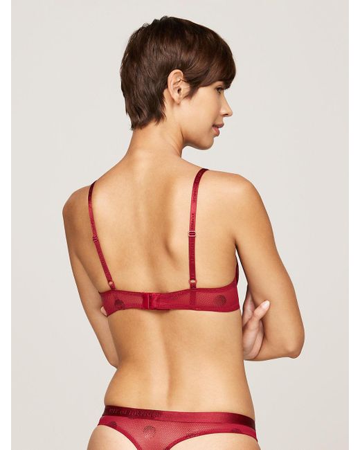 Reggiseno A Mezza Coppa di Tommy Hilfiger in Red
